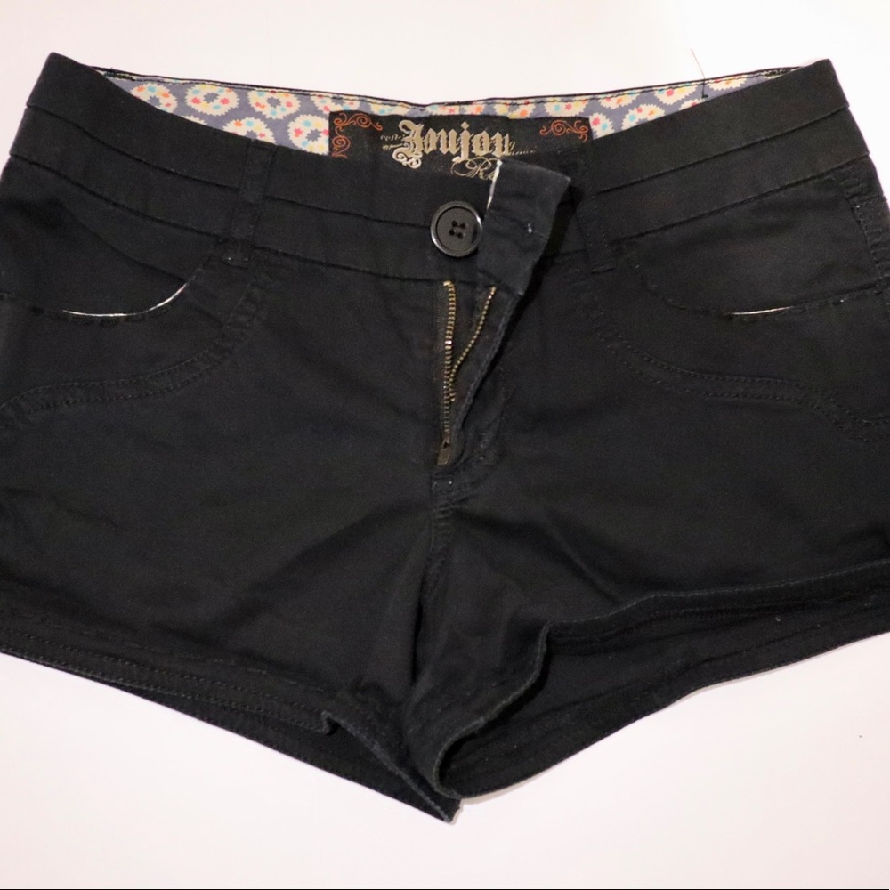 Black comfortable jean short shorts